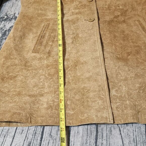 Wilson's Leather Maxima Women's Suede Caramel jacket Size L - Picture 10 of 15